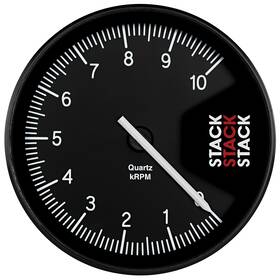 St430-010 Stack Tachometer Professional Action Replay 125mm Black 0-10k Rpm