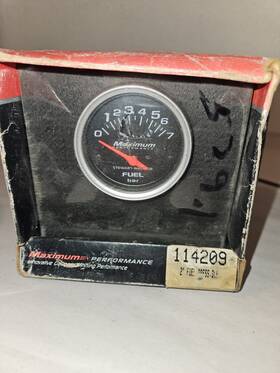 114209 Stewart Warner 2 Inch Fuel Pressure Gauge Black Unopened Box