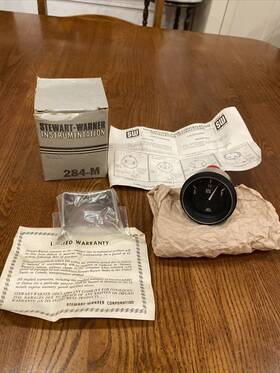 284-m Stewart Warner 284m Heavy Duty Fuel Level Gauge Electric 2-1/16 Inch