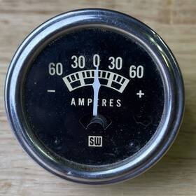 337dk-h6 Stewart Warner Vintage 60 Amp Amperes 2 Inch Gauge 337dk H6