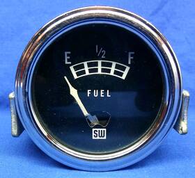 365x Stewart Warner Vintage Nos 1960s Coffin Needle Fuel Level Gauge 6 Volt