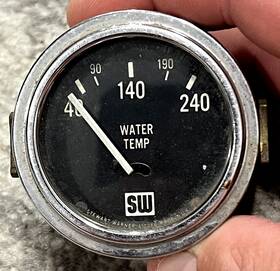 412356 Stewart Warner Vintage Electric 40-240 Temperature Gauge Free Shipping