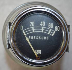 423403 Stewart Warner Stewart-warner Oil Pressure Gauge 0-80 P/n Used