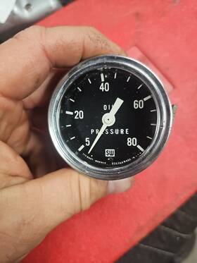 427153 Stewart Warner 2 Inch Oil Pressure Gauge Hotrod Ratrod Scta Trog Flathead R148 Vtg