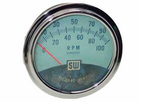 433714 Stewart Warner Vintage Tachometer 10 000 Rpm Twin Blue 10k Tach Dated 1967 Cool