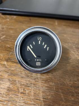 476091 Stewart Warner Vintage 12v Fuel Level Gauge Gas E - 1/2 F 2 1/16 Inch