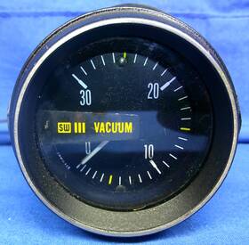 492-am Stewart Warner Vintage 1970s Stage Iii Vacuum Gauge