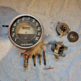 509da Stewart Warner 509fa 1953 Harley Davidson Fl Speedometer - For Parts