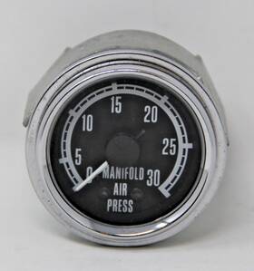 52b124 Stewart Warner Guage - Manifold Air Pressure Gauge 30psi Kenworth New Old Stock