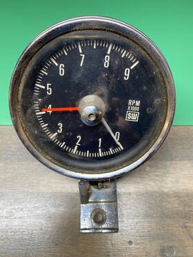 531cwr11 Stewart Warner Vintage 0-9000 Rpm 3 3/8 Inch Mechanical Tach Nbwp