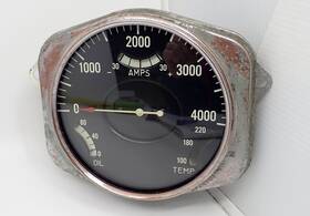 543aa Stewart Warner Vintage 6 Inch Gauge Instrument Panel Marine Hot Rod Art Deco With Tach