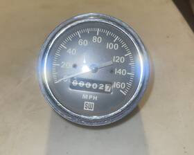 550bpd2 Stewart Warner Vintage 3 3/8 Inch Speedometer Mechanical 160 Mph