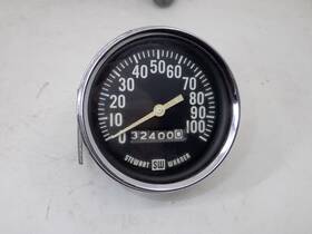 Stewart Warner 565-f Vintage 100 Mph Speedometer Big Block Logo 565f 100mph Speedo Wow