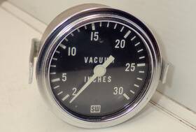 691-cb Stewart Warner Vintage 2 5/8 Inch Vacuum Gauge 0-30 In/hg 60s 70s Muscle Car Yenko