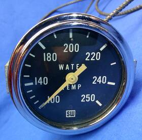692-e Stewart Warner Vintage Nos 1960s 2-5/8 Inch Water Temp Gauge 100-250 Degrees Wow