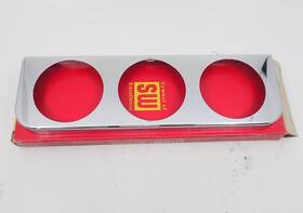 D-813642 Stewart Warner 813642-d Nos Chrome 3 Gauge Panel Large Diameter Gauges 1960s Wow