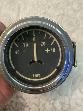 817289 Stewart Warner 40a Amps Gauge Used