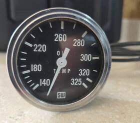 82410-72 Stewart Warner Deluxe Mechanical Temperature Gauge 140 -325 F 82410-72 Stewart Warner Deluxe Mechanical Temperature Gauge 140 -325 F