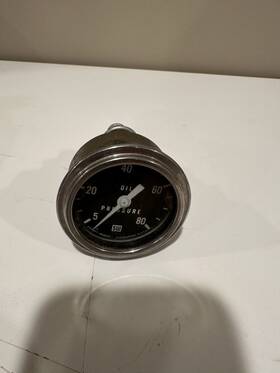 826364 Stewart Warner Vintage Sw Oil Pressure Gauge 0-80 Psi Made In Usa 2 Inch