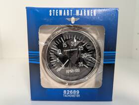 82689 Stewart Warner Vintage Mechanical Tachometer Gauge Rpm 0-3500 New