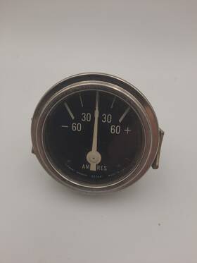 827441 Stewart Warner Amperes Gauge -60 To 60 Amp 2 1/8 Inch Used And Working