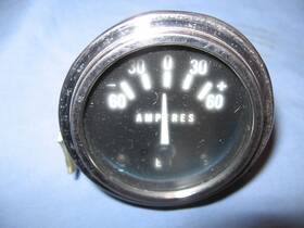 827478 Stewart Warner 60 Amp Ammeter Sw 0-60 - Gauge Old School Vintage Usa