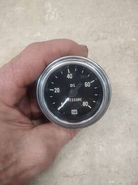 835015 Stewart Warner Vintage Sw Oil Pressure Gauge 0-80 Psi Made In Usa