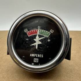 8m7892 Stewart Warner Sw 60-0-60 Amperes Amp Gauge Red/green Used Rat Hot Rod