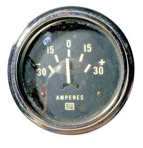 90b-e9 Stewart Warner Sw Amperes Guage 0-30 - Analog Face Diameter 2 3/4 Inch