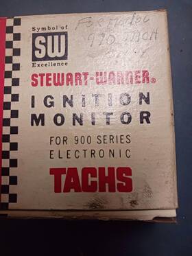 990b Stewart Warner Ignition Monitor 970 Series Tachometer Pedestal Tach Sender
