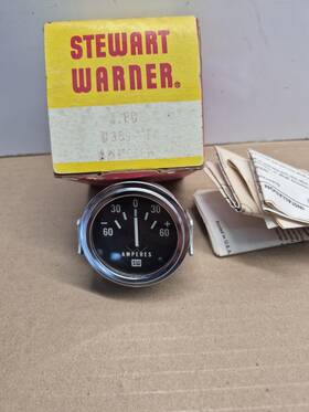 Stewart Warner D-359-en-r7 Nos Ampmeter Amp Gauge 2 Inch