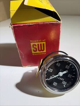 D-360-a Stewart Warner Vintage Stewart-warner Oil Pressure Gauge Nos