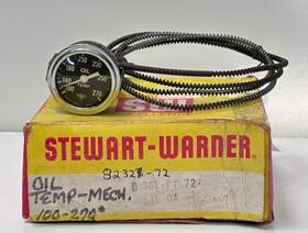 D310f-j9 Stewart Warner Vintage Nos Oil Temp Wings Logo Curved Glass 2 1/16 Inch Scta Hot Rod
