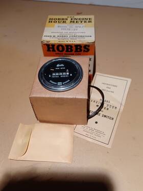 Mi-974-1 Stewart Warner Nos Vintage Hobbs Engine Hour Meter 24v Flush Mount