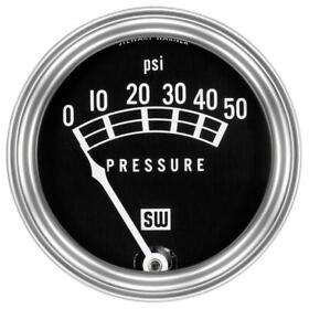 82207 Stewart Warner Std. Mechanical Pressure Gauge 2 1/32 Dia Black Face 82207 Stewart Warner Std. Mechanical Pressure Gauge 2 1/32 Dia Black Face