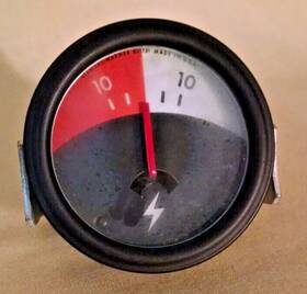 337t-n6 Stewart-warner Stewart Warner #821731 #337t-n6 Ammeter 10 Amp Vintage 821731 Made Usa Gauge Red Black