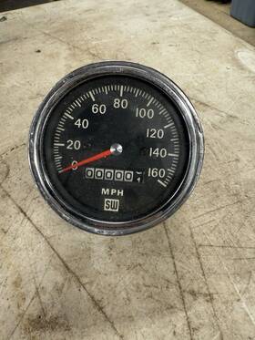 Sw530yl Stewart Warner Vintage Mechanical Speedometer 160 Mph Hot Rod Flat Head