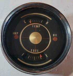 436285-e8 Studebaker Gauge Oil Temp Fuel Amp Vintage Hotrod Rat Rod Restoration