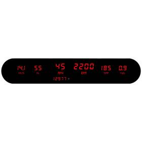 Sum-800601 Summit Racing Gauge Panel Digital 13 3/4 Inch Width 3.1/4 Height Deep 6-gauges