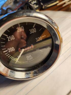 Sum-g2918 Summit Sumg2918 Oil Temperature Gauge 2 -5/8 No Package Chrome Or Black Ring