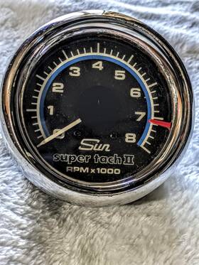 0887-1253 Sun Super Tach Ii Blue Line 8 000 Rpm Guage
