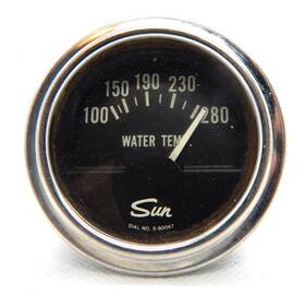 5-90067 Sun D-90067 Water Temp Gauge 100-280 Electric In Dash 2-1/6 Inch