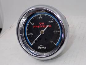 Spg-150 Sun Instruments Vintage Blueline Oil Pressure Gauge 2 5/8 Inch 0-150 Psi Real Deal