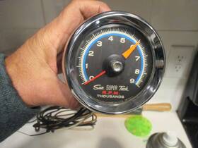 Sst-709 Sun Super Tach Tachometer 9k Rpm Blue Line Dated November 1970 Vintage