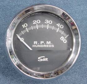 Sun St-505 Vintage Tachometer 5 000 5k Rpm Model Stainless Bezel