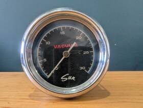 Vac-308 Sun Vintage Vacuum Gauge 2-5/8 Untested 0-30 Classic Muscle Cars