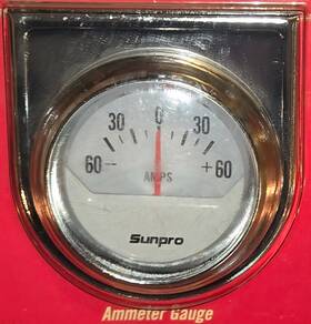 Cp8204 Sunpro Cp7932 New Style Line Analog Automotive Ammeter 60-0-60 Guage Chrome Nib
