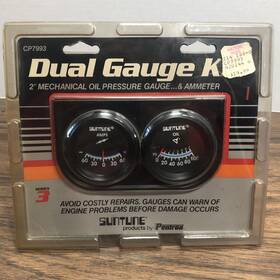 Cp7993 Suntune Vintage 2 Inch Dual Gauge Kit Amps Ammeter Oil Pressure 1987 Pentron Cp7993 Suntune Vintage 2 Inch Dual Gauge Kit Amps Ammeter Oil Pressure 1987 Pentron