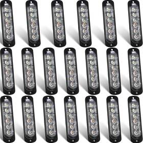 Strobe-75 Tallew 20 Pack Led Emergency Strobe Lights 6 Amber White Surface