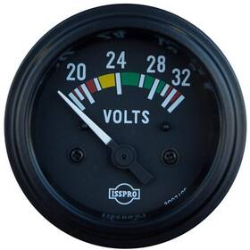 Tectran 95-2696 Voltmeter Gauge Black Bezel 24 Vdc/20 32 Vdc Electrical